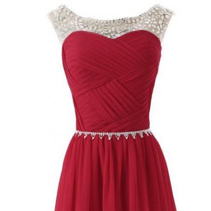 burgundy floor length formal gown