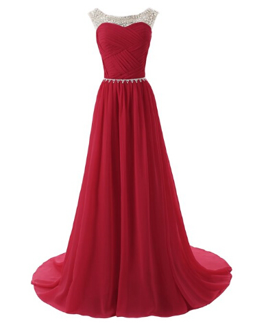 burgundy floor length gown