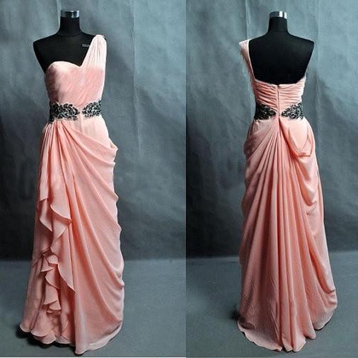 Pretty Handmade Gold Sequins Long Prom Dresses 2016, Formal Gowms, Prom